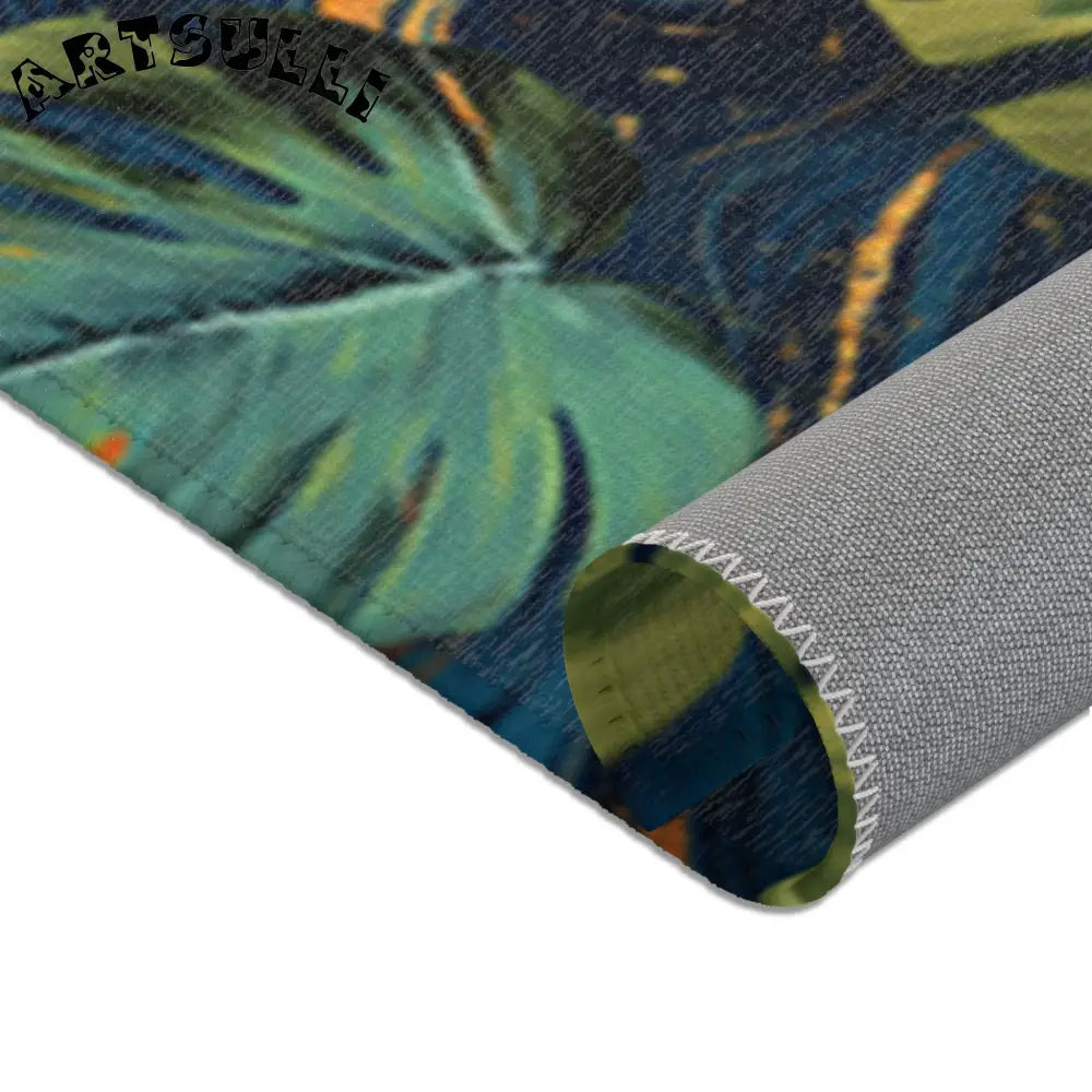 Abstract Tropical Leaf Area Rug, Artsulli - Art is Long, Life is Short, Home Decor, , , , , , , 