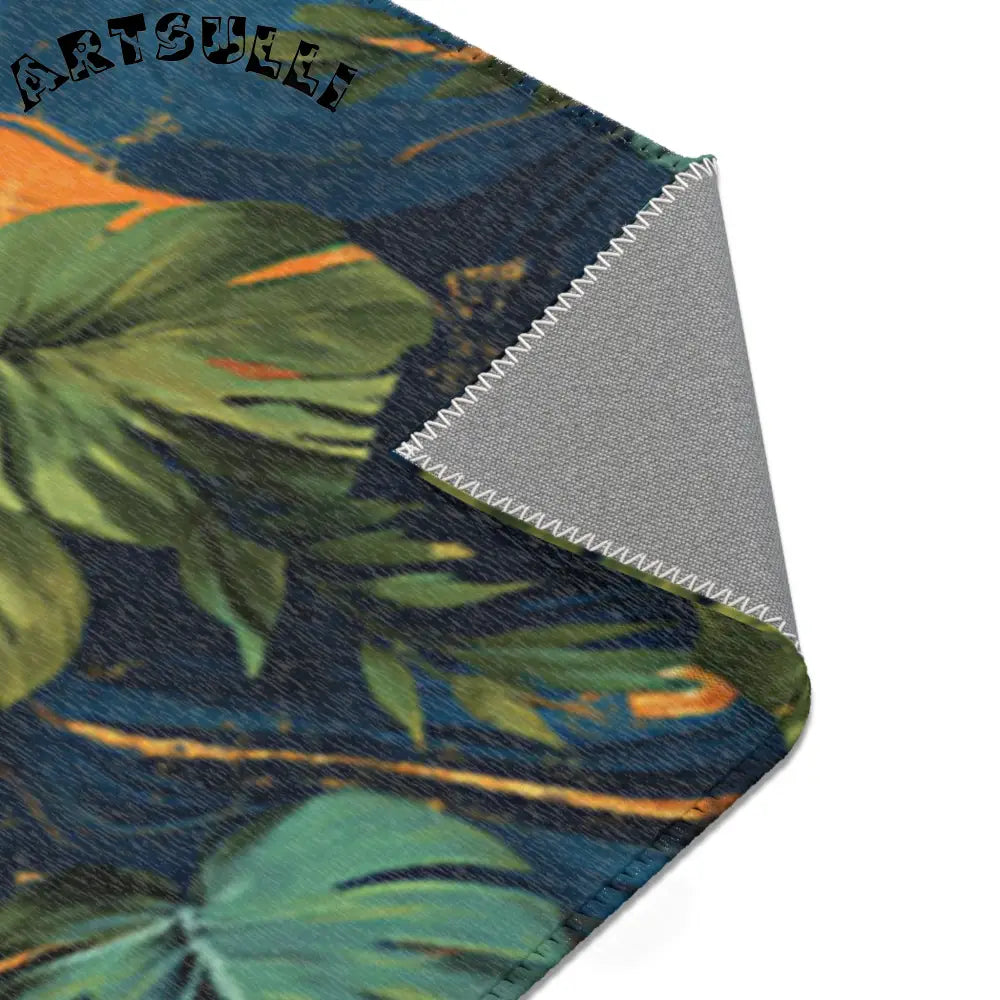 Abstract Tropical Leaf Area Rug, Artsulli - Art is Long, Life is Short, Home Decor, , , , , , , 