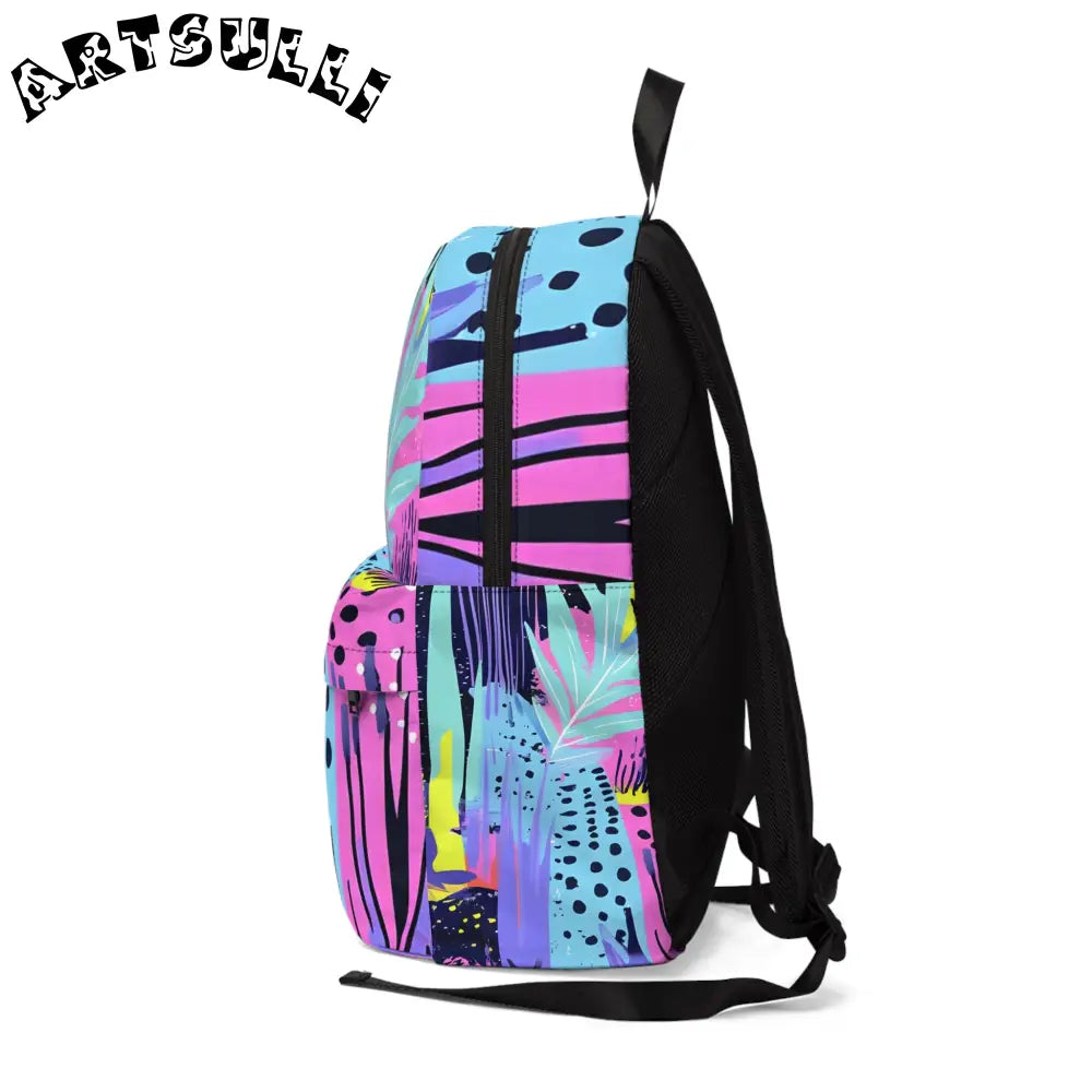 Abstract Tropical Leaf Backpack, Artsulli - Art is Long, Life is Short, Bags, , , , , , , 