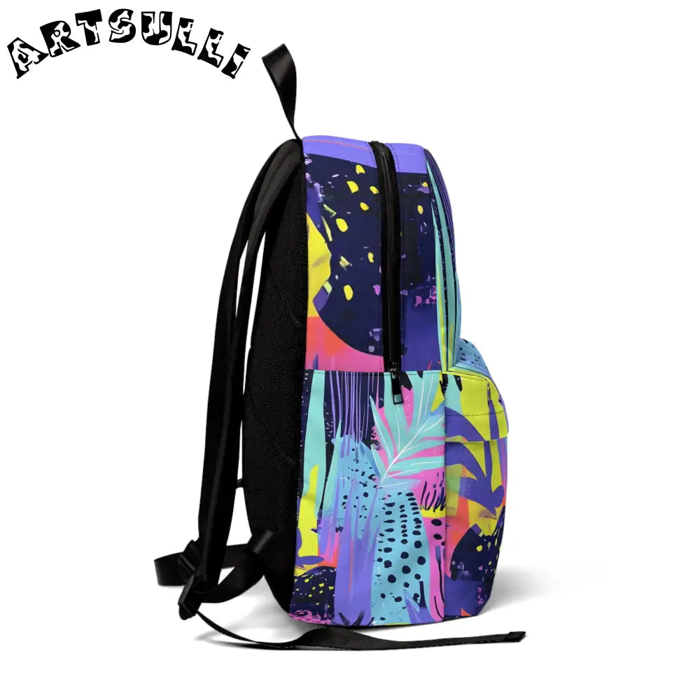 Abstract Tropical Leaf Backpack, Artsulli - Art is Long, Life is Short, Bags, , , , , , , 