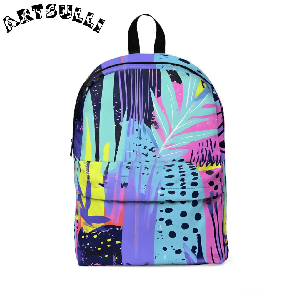 Abstract Tropical Leaf Backpack, Artsulli - Art is Long, Life is Short, Bags, Size, One size, , , , , 15327487340797713442
