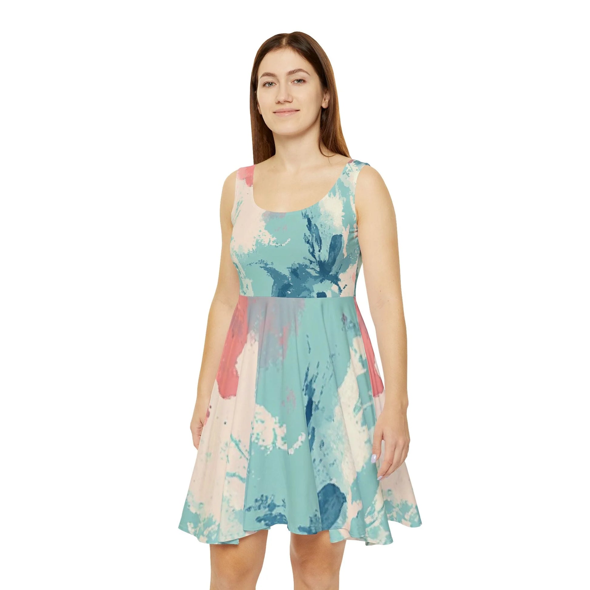 Printify Abstract Watercolor Skater Dress 2025