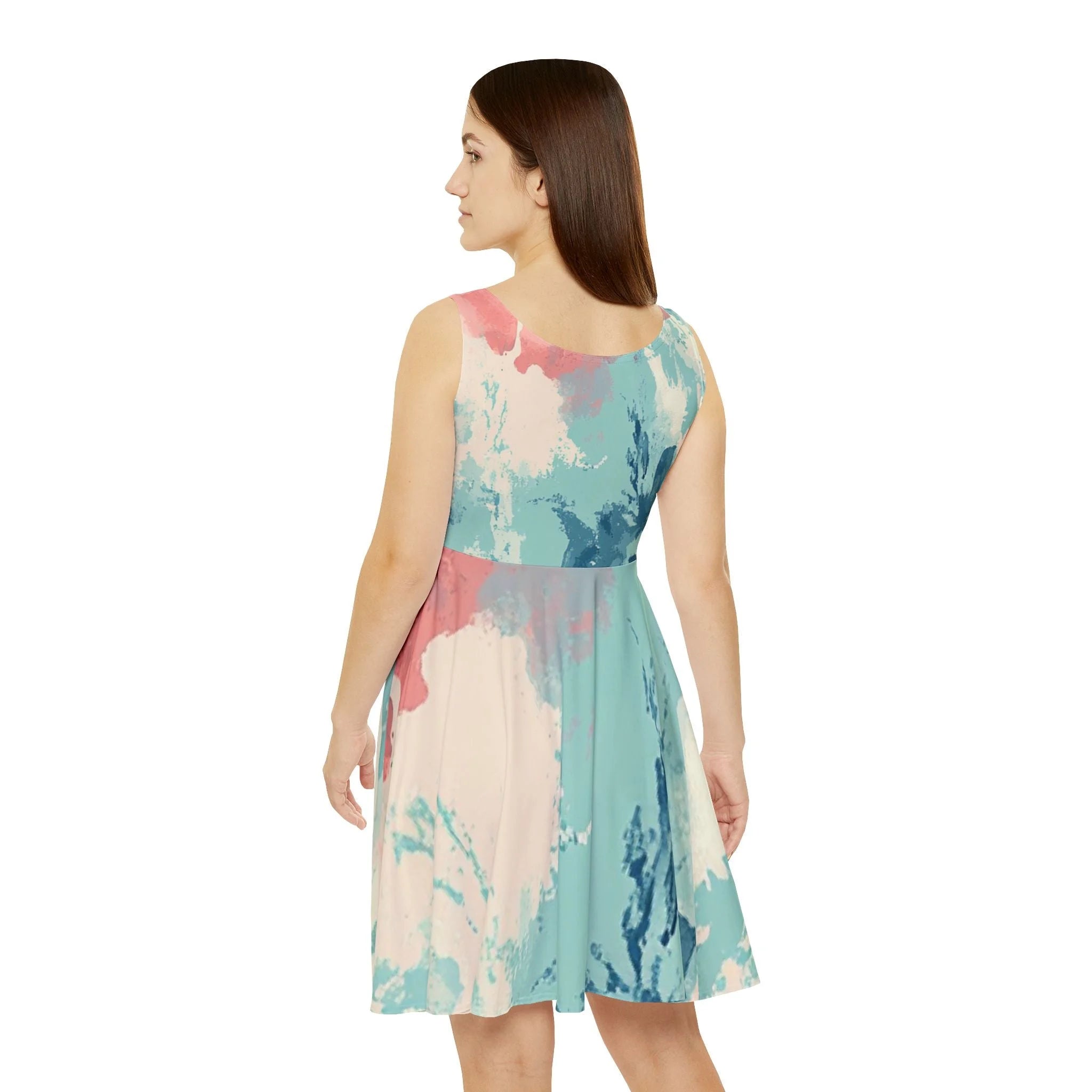 Printify Abstract Watercolor Skater Dress 2025
