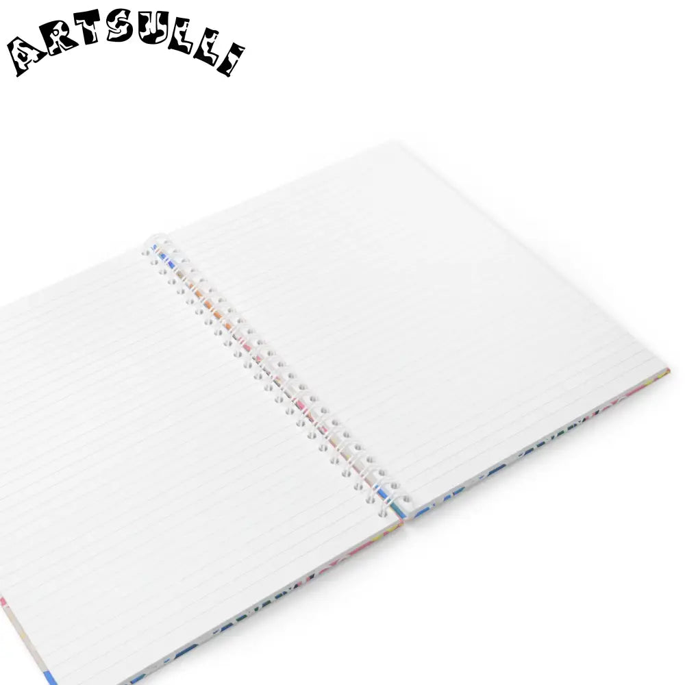Abstract Wide-Ruled Spiral Notebook for Artistic Work, Artsulli - Art is Long, Life is Short, Paper products, , , , , , , 
