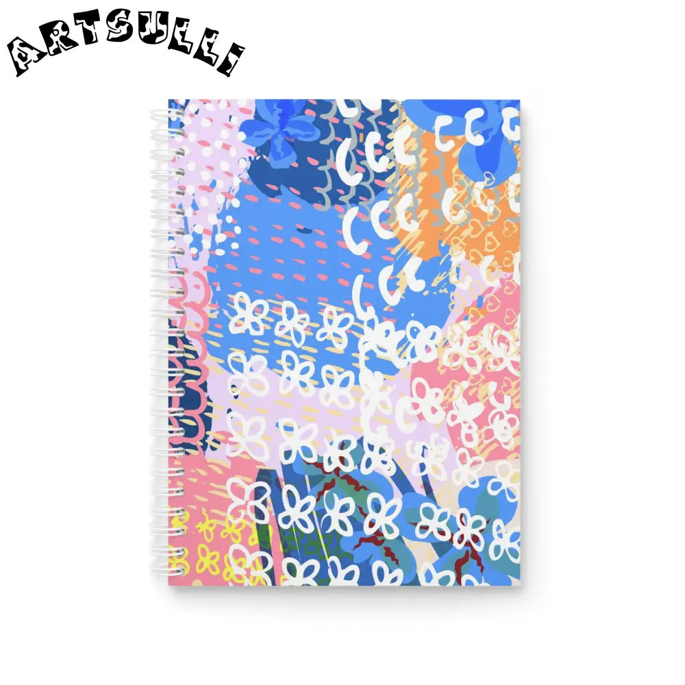 Abstract Wide-Ruled Spiral Notebook for Artistic Work, Artsulli - Art is Long, Life is Short, Paper products, Size, One Size, , , , , 96361895321960841586