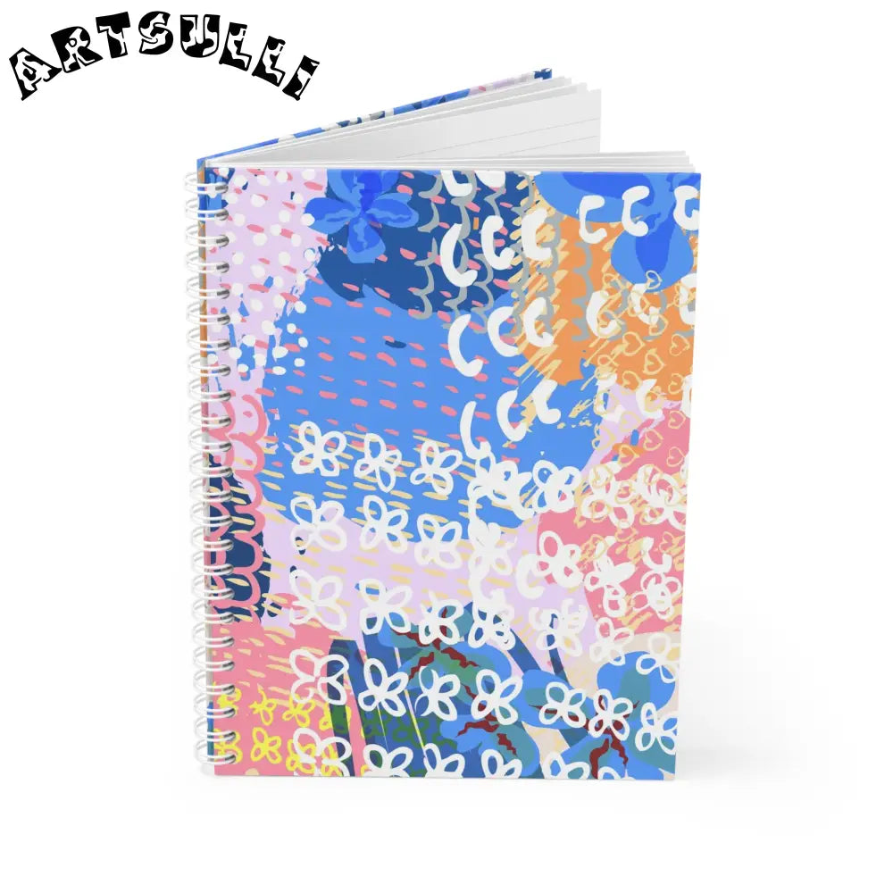 Abstract Wide-Ruled Spiral Notebook for Artistic Work, Artsulli - Art is Long, Life is Short, Paper products, , , , , , , 