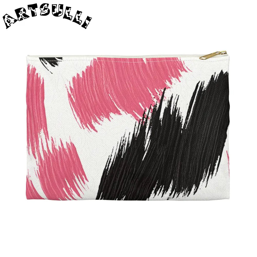 Accessory Pouch, Artsulli - Art is Long, Life is Short, Bags, Size, Small, Color, White zipper, , , 13651515355825287836