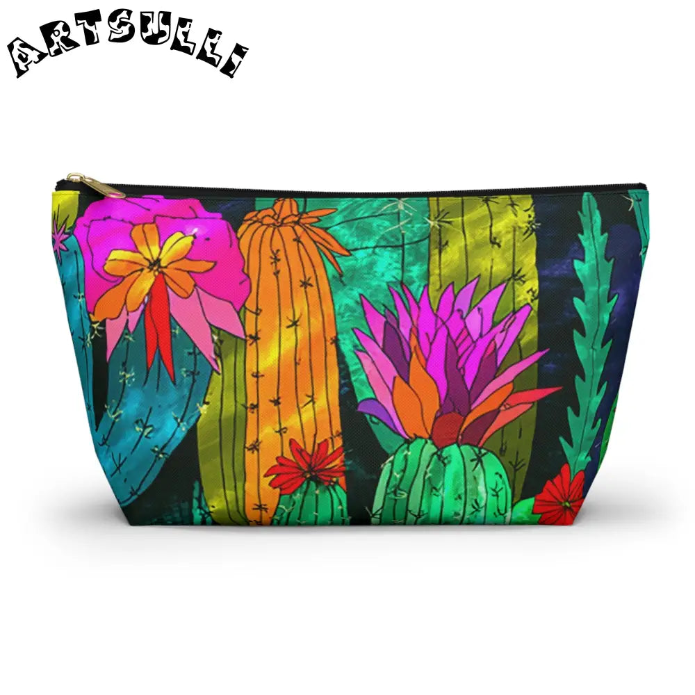 Accessory Pouch w T-bottom, Artsulli - Art is Long, Life is Short, Bags, Size, Large, Color, Black zipper, , , 23737464554480097970