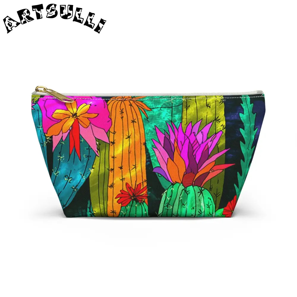 Accessory Pouch w T-bottom, Artsulli - Art is Long, Life is Short, Bags, Size, Small, Color, White zipper, , , 14093104975575001187