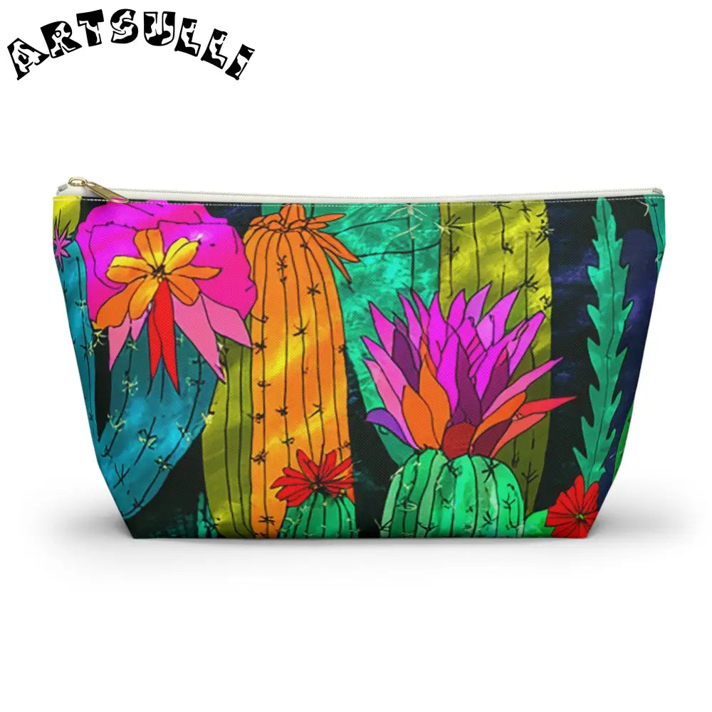 Accessory Pouch w T-bottom, Artsulli - Art is Long, Life is Short, Bags, Size, Large, Color, White zipper, , , 10352683217677745131
