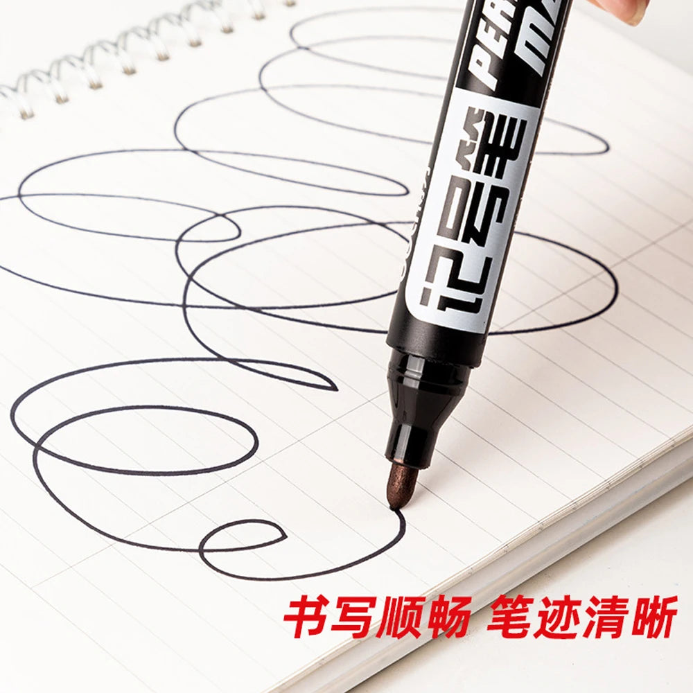 1-100Pcs Waterproof Oil-based Marker Pen Quick Dry Black Blue Red Ink Permanent for Metal Glass Stationery Art School Supply