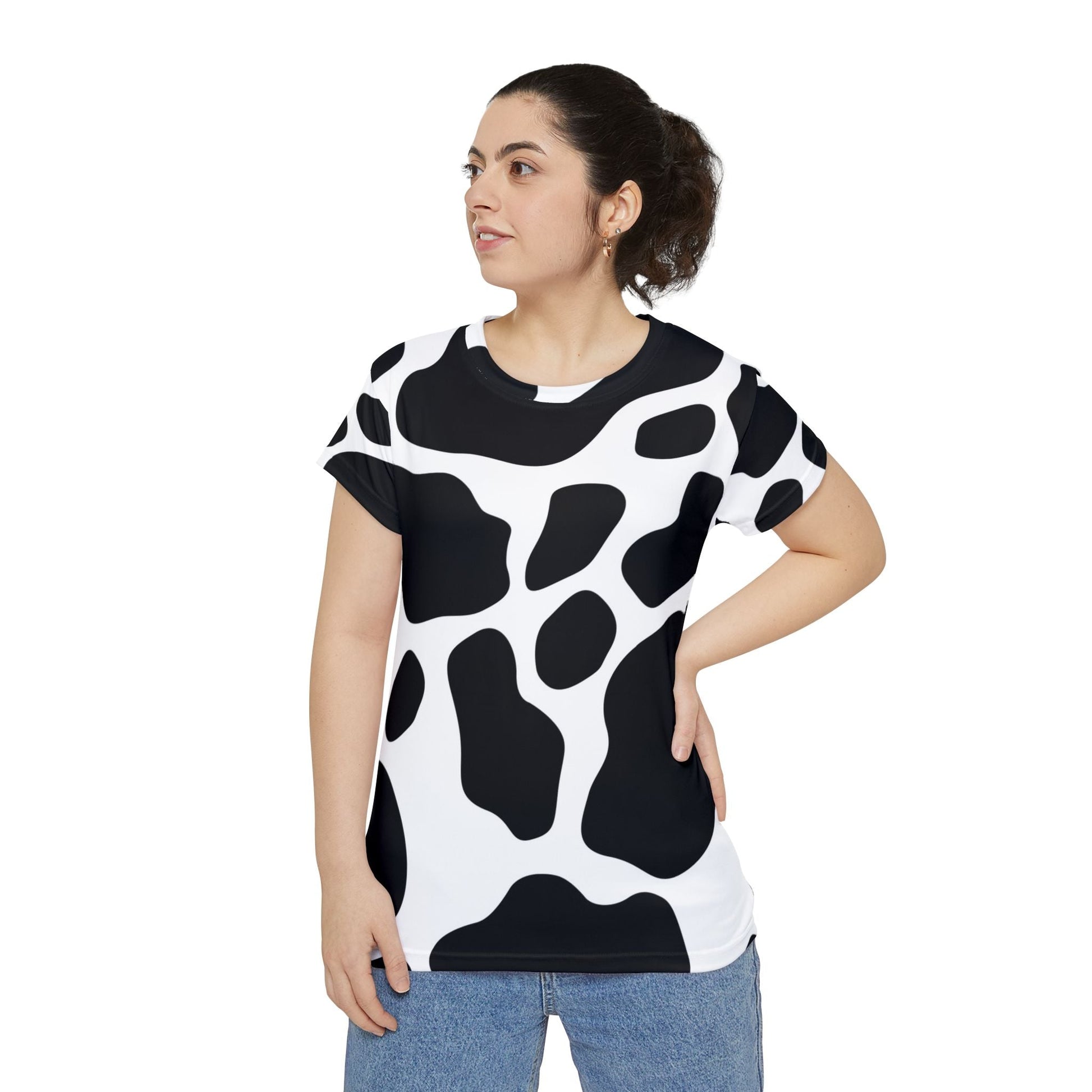 All Over Cow Print T-Shirt, Artsulli - Art is Long, Life is Short, All Over Prints, , , , , , , 