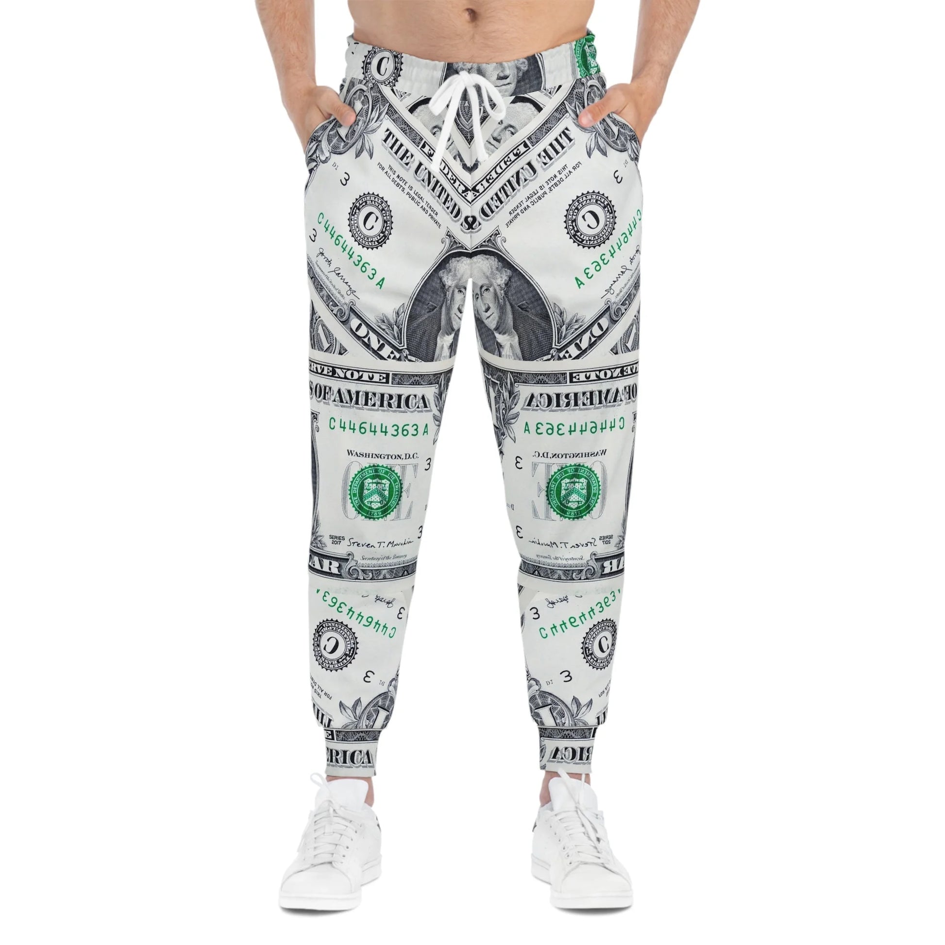 Printify All Over Dollar Bill Print Joggers 2025
