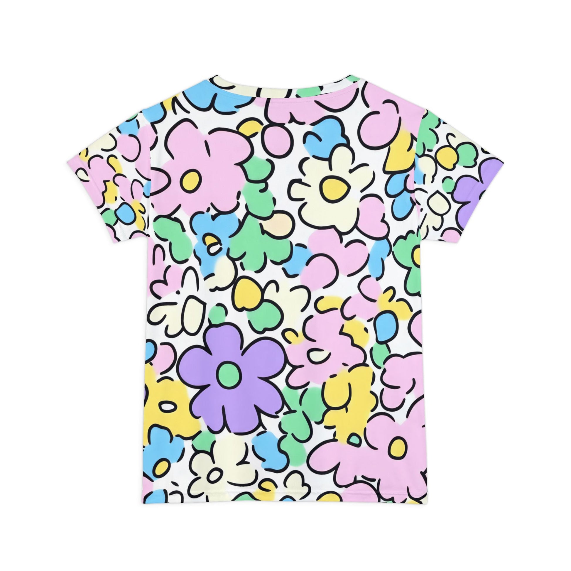 All Over Floral Print T-Shirt, Artsulli - Art is Long, Life is Short, All Over Prints, , , , , , , 