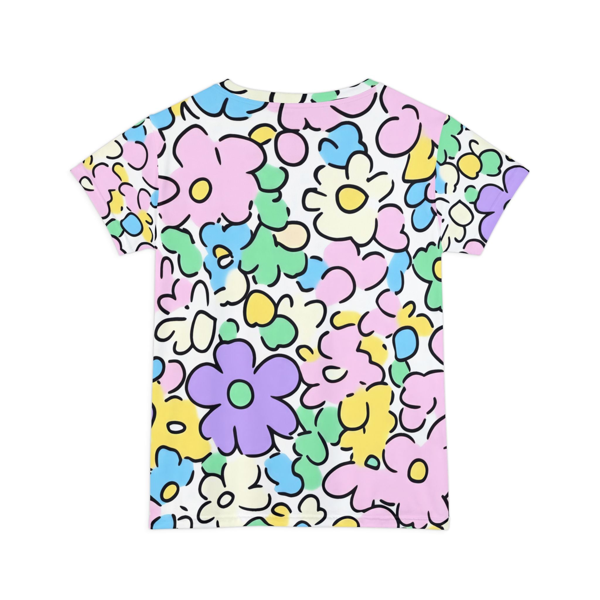 All Over Floral Print T-Shirt, Artsulli - Art is Long, Life is Short, All Over Prints, , , , , , , 