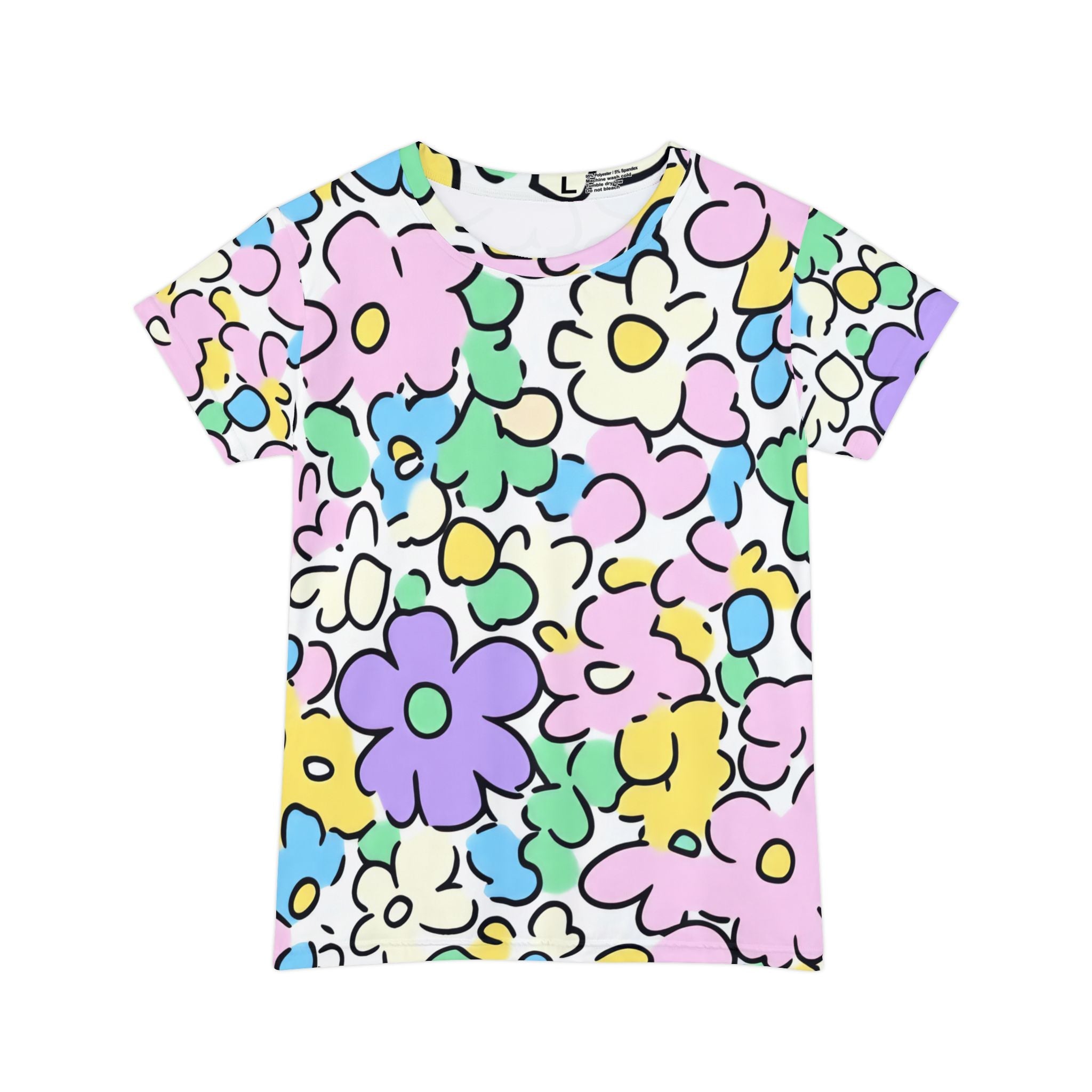 Printify All Over Floral Print T-Shirt 2025
