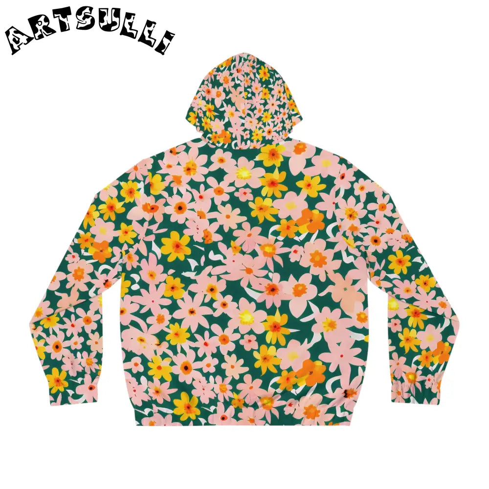 All Over Floral Zip Hoodie, Artsulli - Art is Long, Life is Short, All Over Prints, , , , , , , 