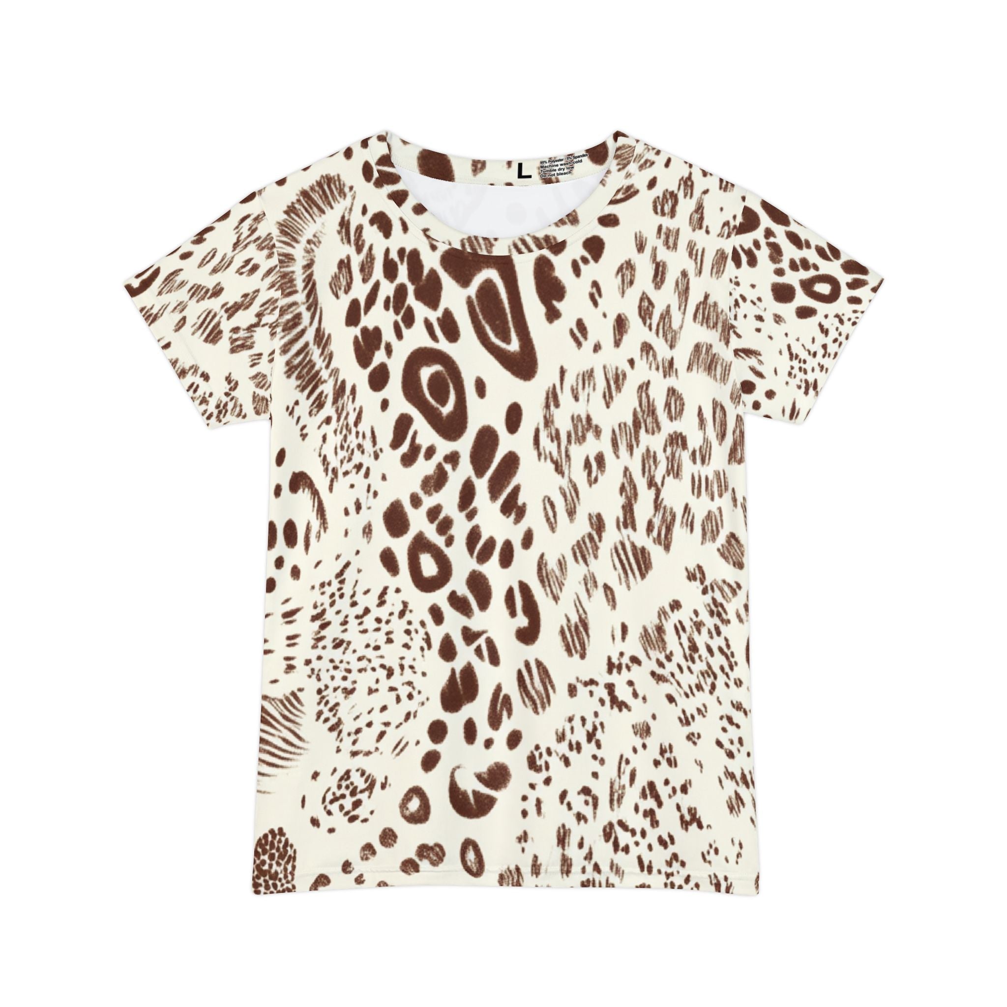 Printify All Over Leopard Print T-Shirt 2025