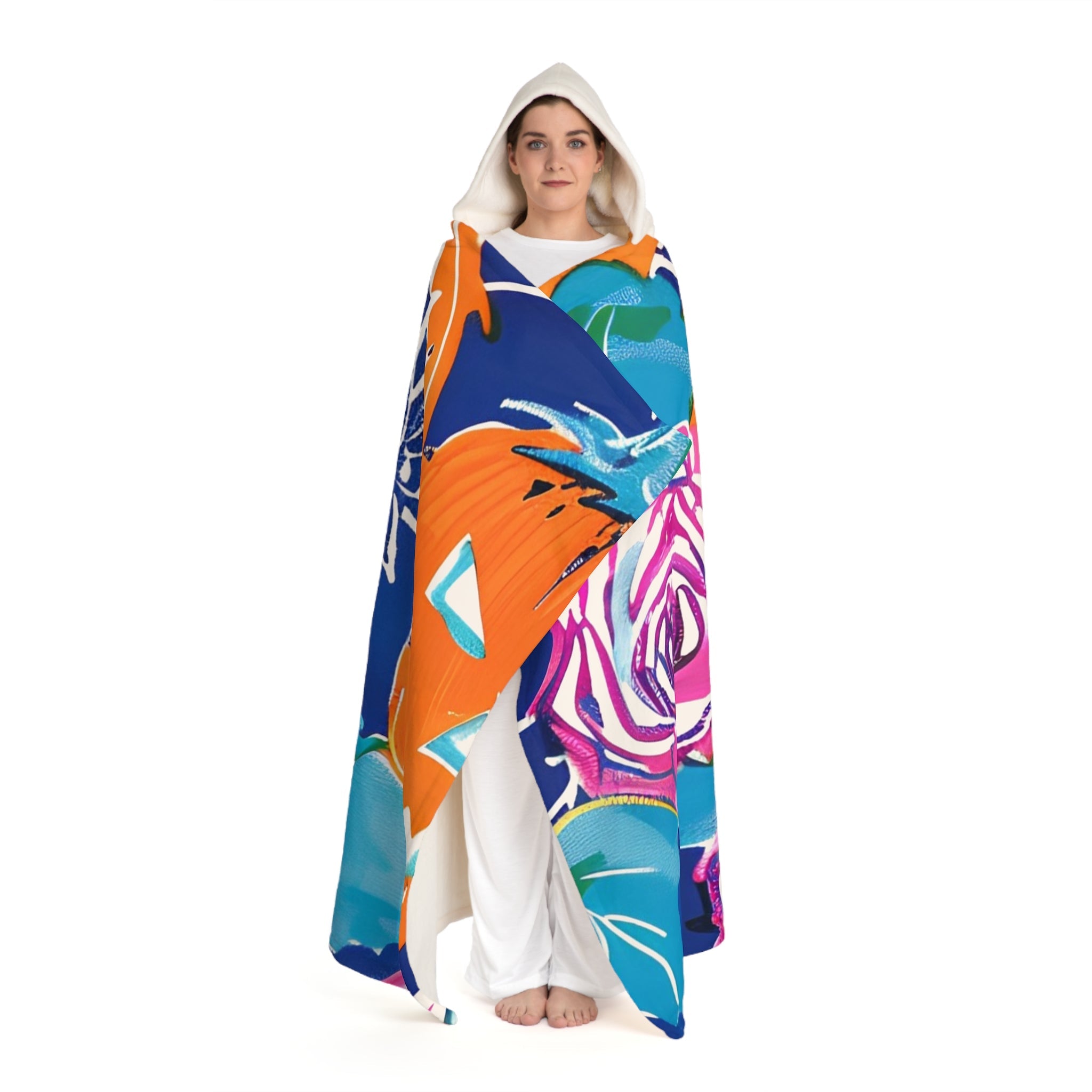 All Over Print Hooded Fleece Blanket, Artsulli - Art is Long, Life is Short, All Over Prints, , , , , , , 