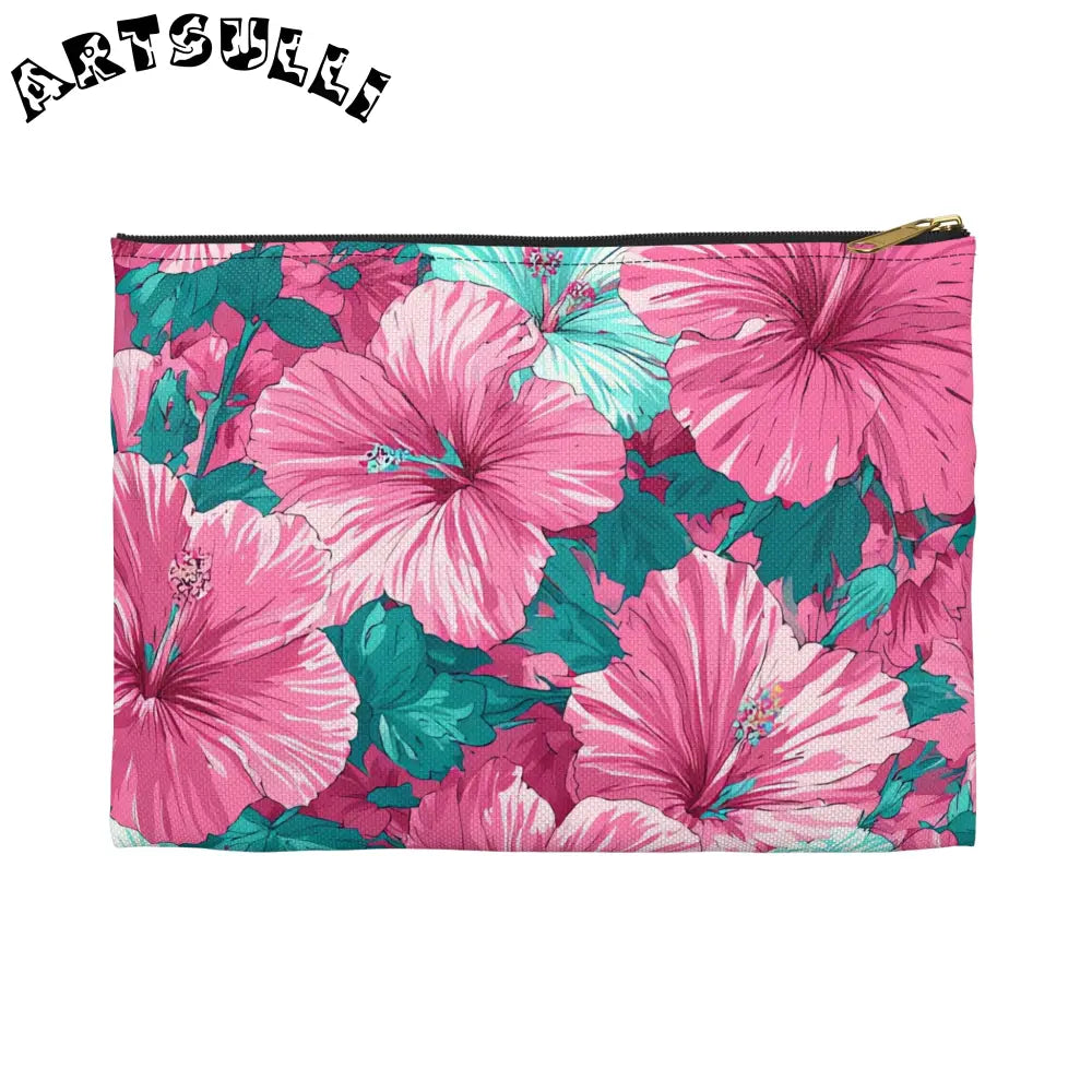 JAKKOUTTHEBXX Aloha II Hibiscus Accessory Flat Pouch 2025