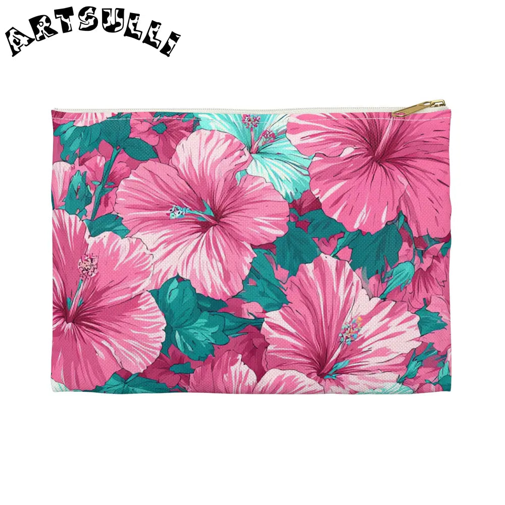 JAKKOUTTHEBXX Aloha II Hibiscus Accessory Flat Pouch 2025