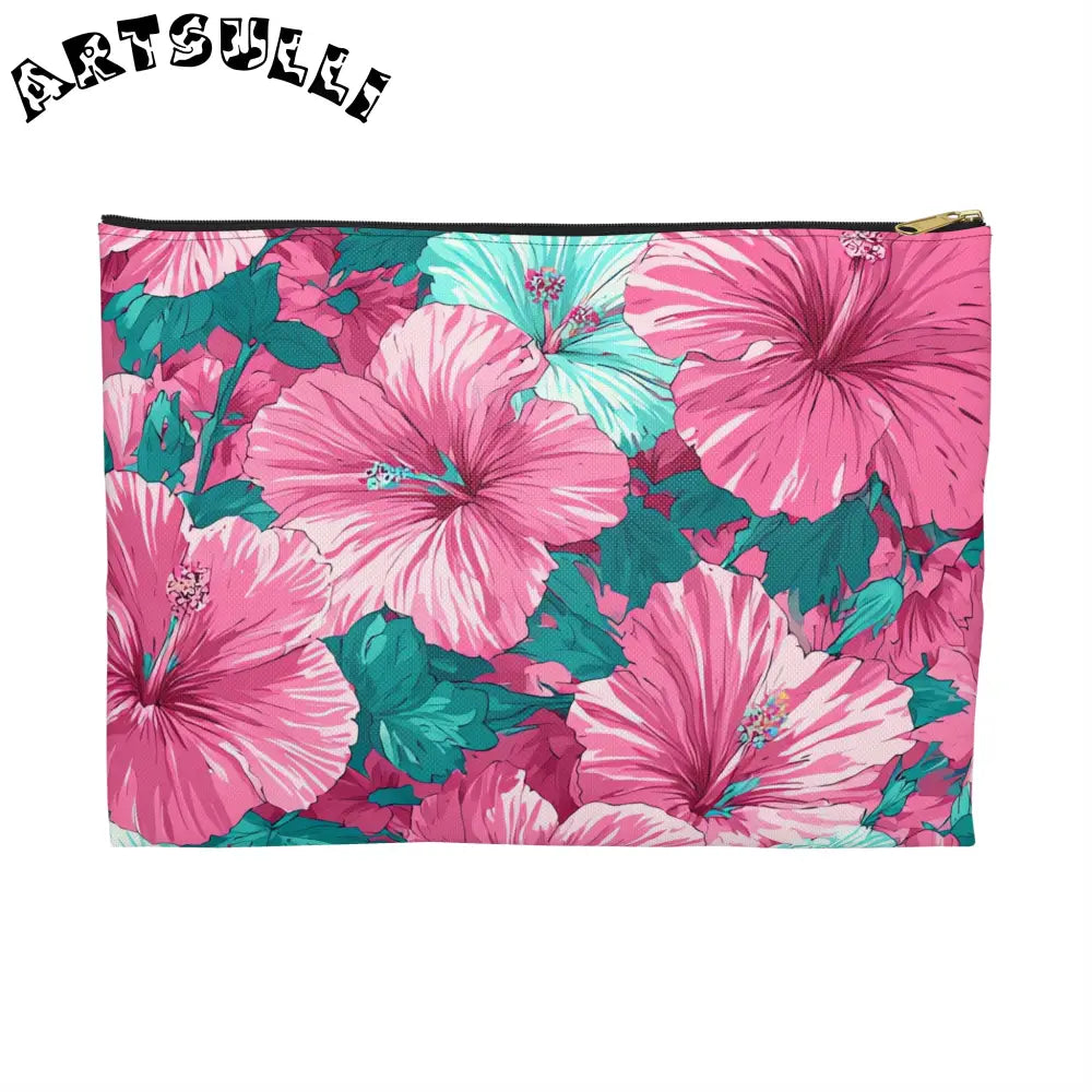 JAKKOUTTHEBXX Aloha II Hibiscus Accessory Flat Pouch 2025