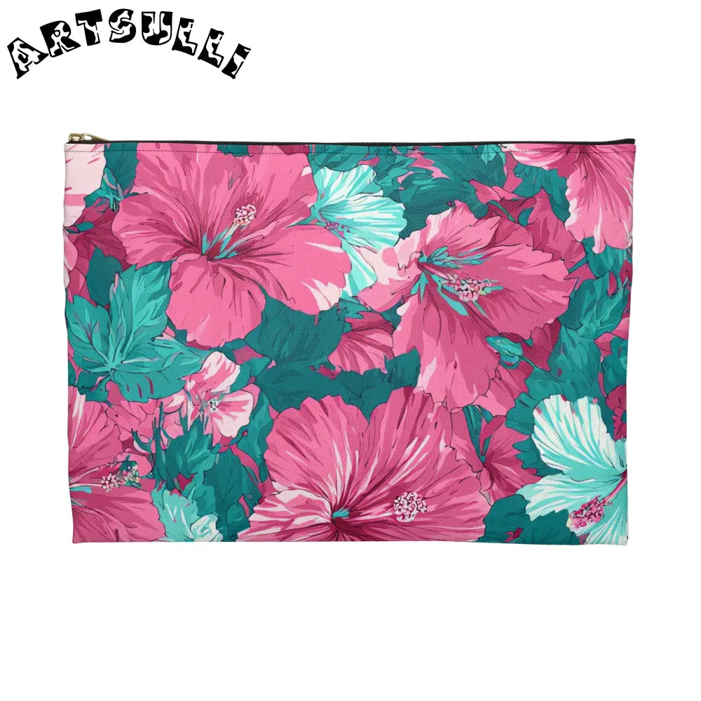 JAKKOUTTHEBXX Aloha II Hibiscus Accessory Flat Pouch 2025