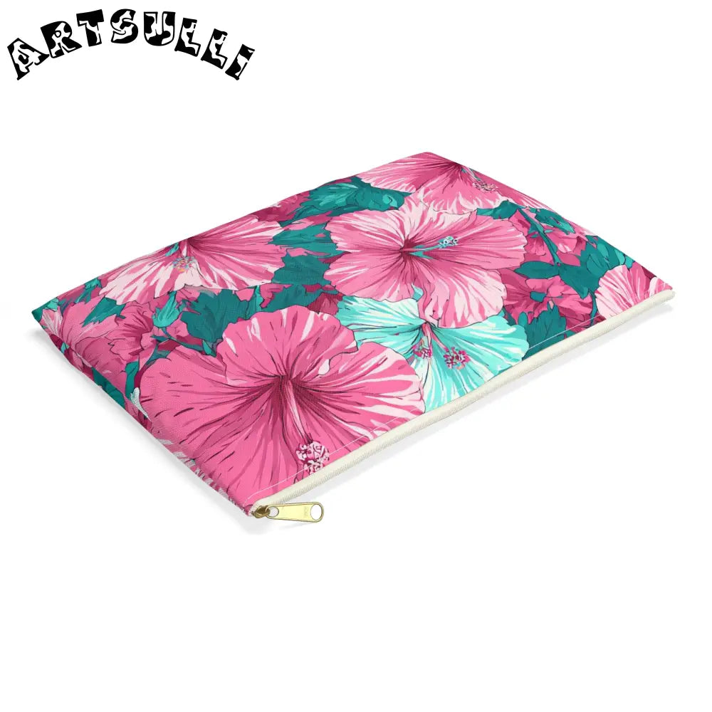 JAKKOUTTHEBXX Aloha II Hibiscus Accessory Flat Pouch 2025
