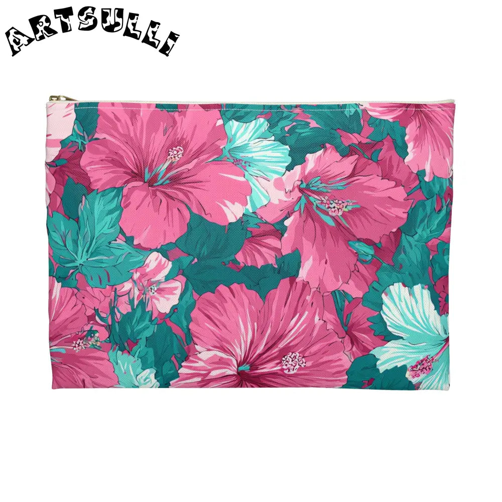 JAKKOUTTHEBXX Aloha II Hibiscus Accessory Flat Pouch 2025