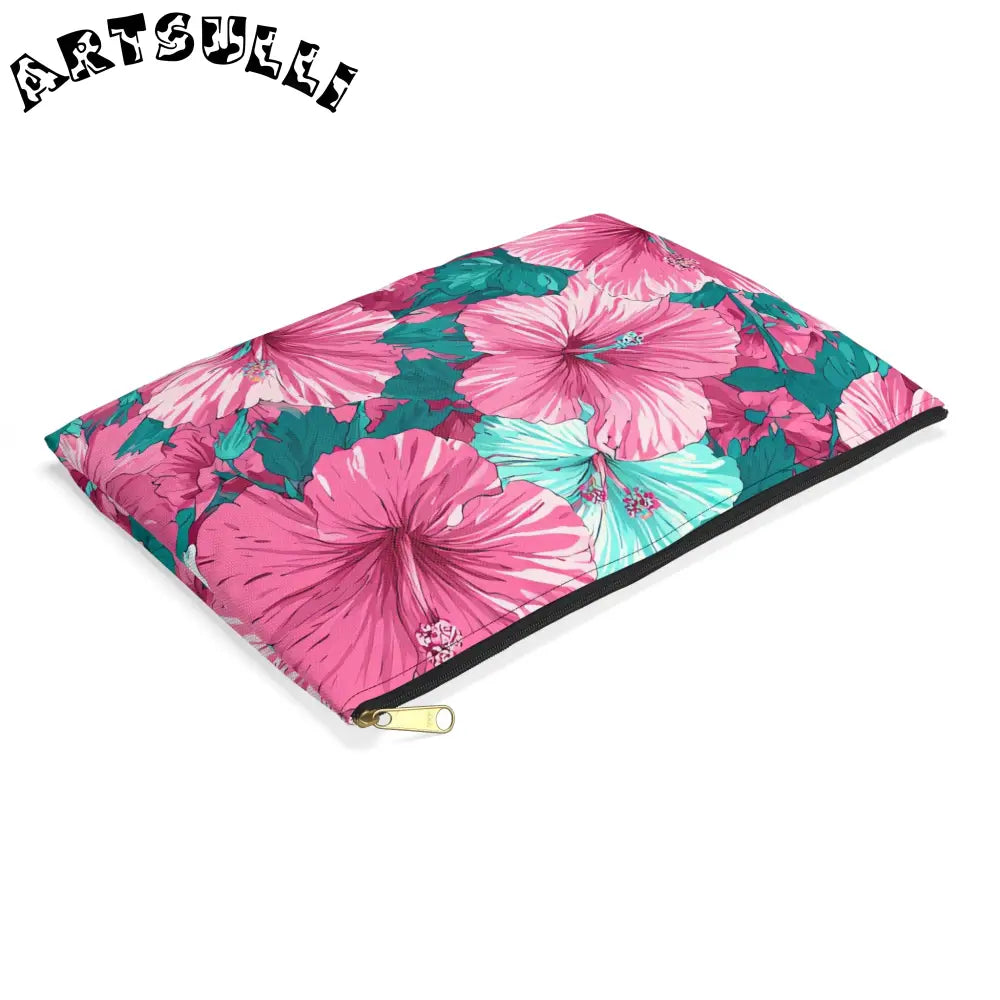 JAKKOUTTHEBXX Aloha II Hibiscus Accessory Flat Pouch 2025