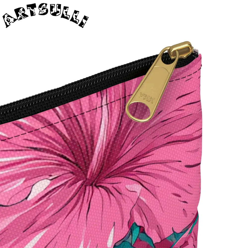 JAKKOUTTHEBXX Aloha II Hibiscus Accessory Flat Pouch 2025