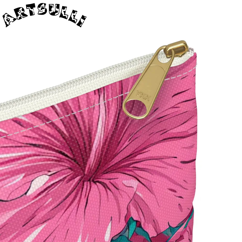 JAKKOUTTHEBXX Aloha II Hibiscus Accessory Flat Pouch 2025