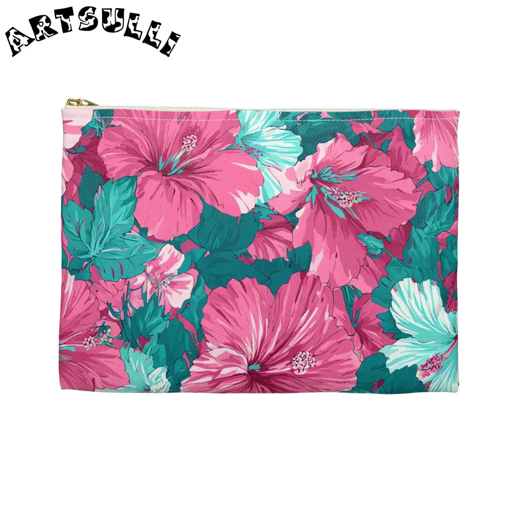 JAKKOUTTHEBXX Aloha II Hibiscus Accessory Flat Pouch 2025