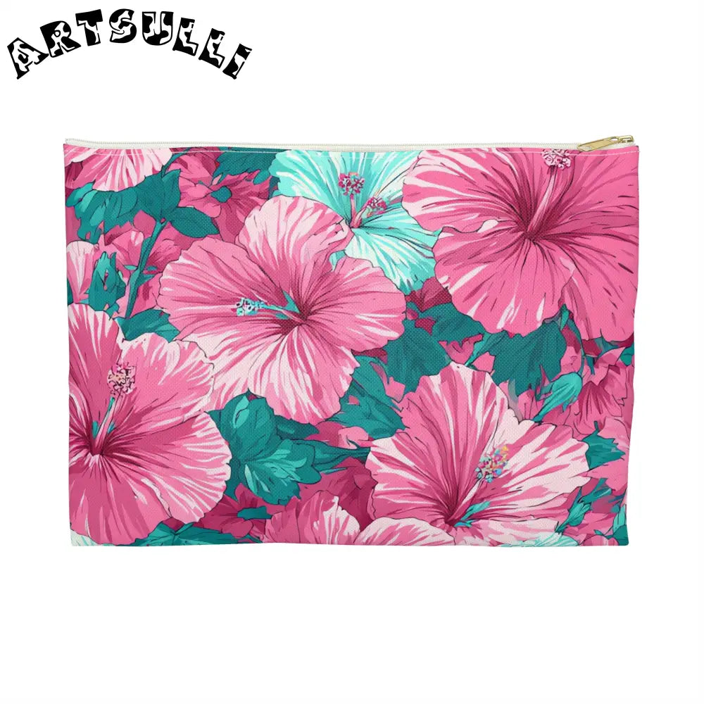 JAKKOUTTHEBXX Aloha II Hibiscus Accessory Flat Pouch 2025