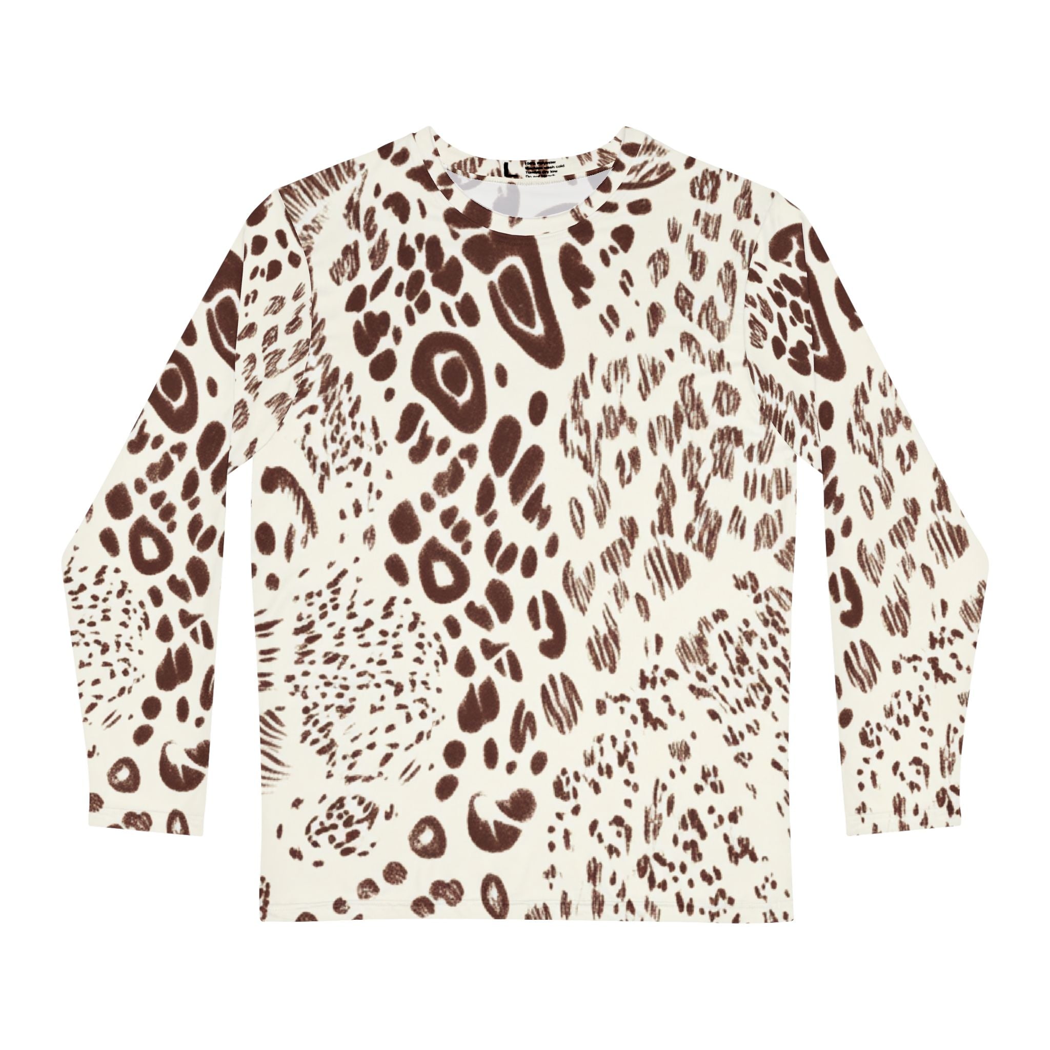 Animal Print Long Sleeve Crewneck, Artsulli - Art is Long, Life is Short, All Over Prints, Size, XS, , , , , 18058034270339663063