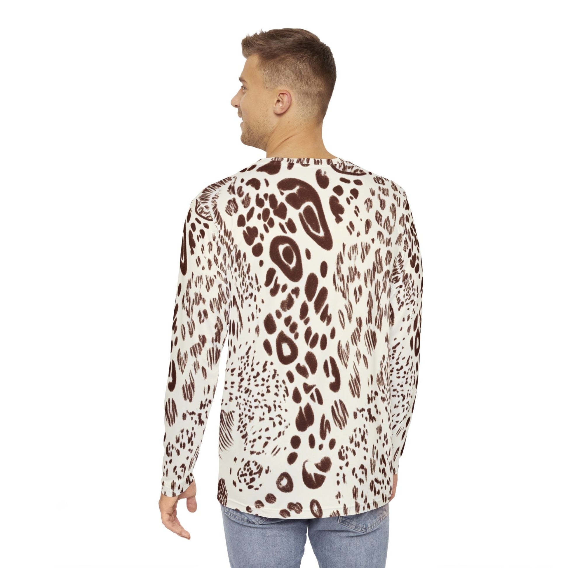 Animal Print Long Sleeve Crewneck, Artsulli - Art is Long, Life is Short, All Over Prints, , , , , , , 