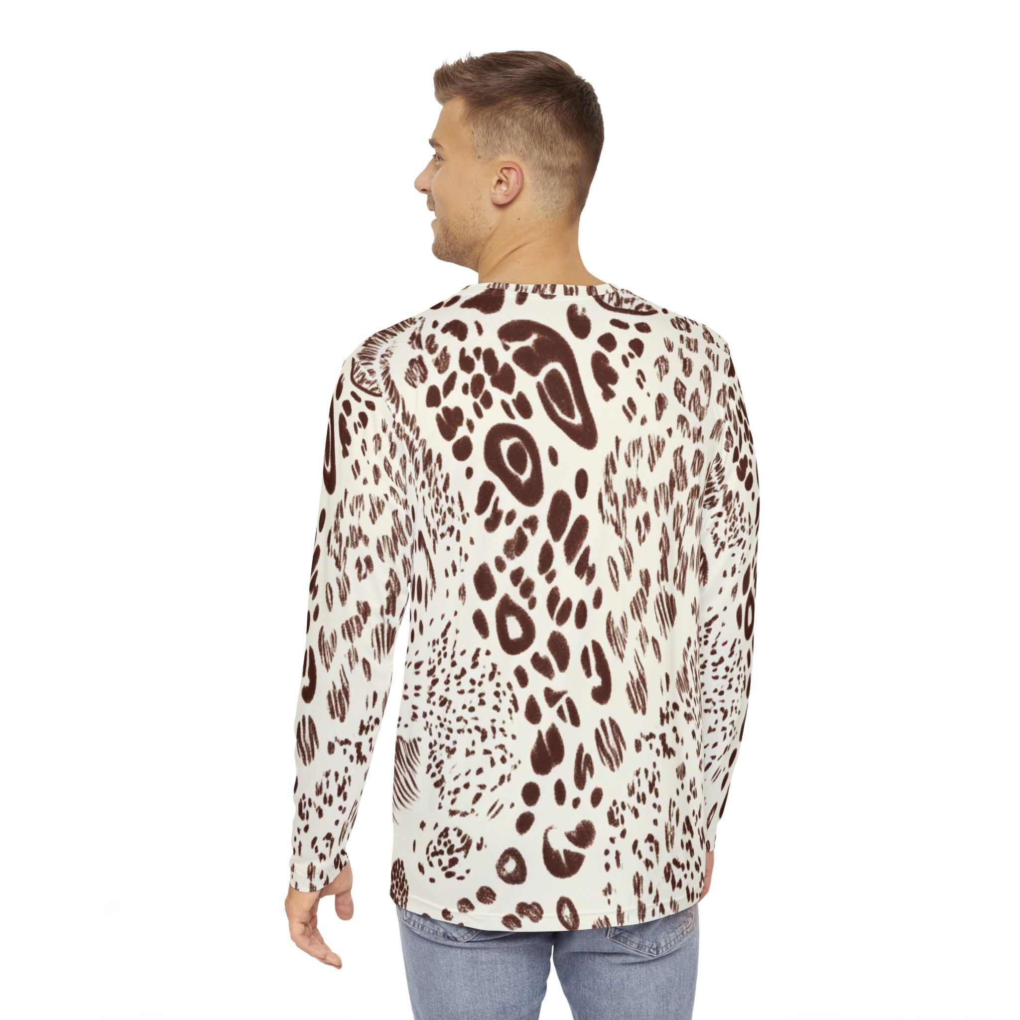 Animal Print Long Sleeve Crewneck, Artsulli - Art is Long, Life is Short, All Over Prints, , , , , , , 