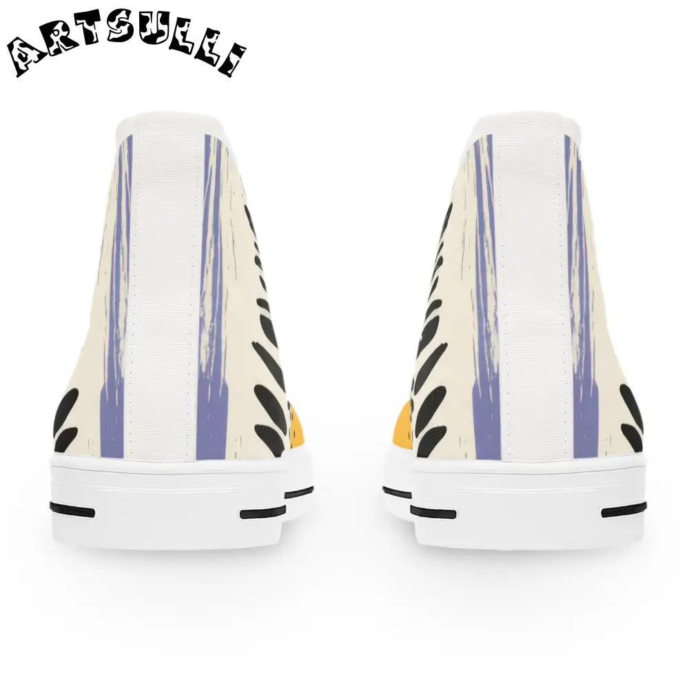 Animal Print Women’s High Top Breathable Polyester Canvas Sneakers, Artsulli - Art is Long, Life is Short, Shoes, , , , , , , 