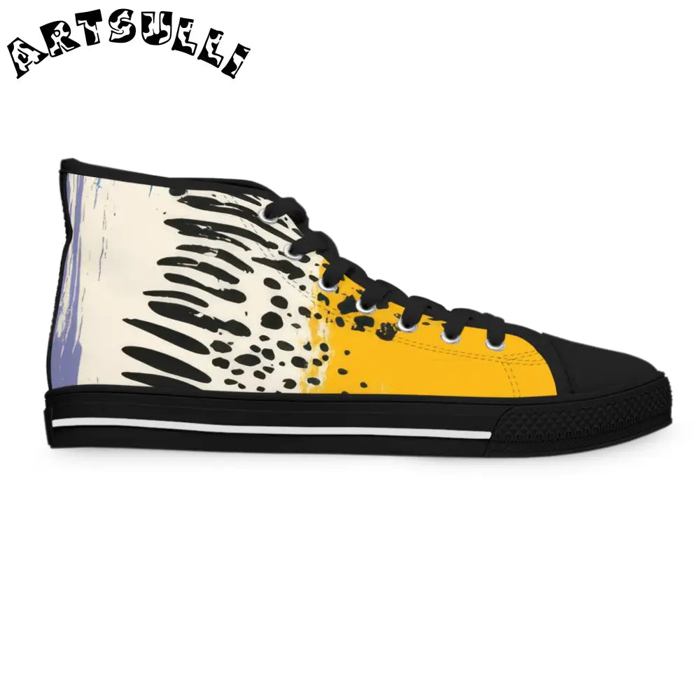 Animal Print Women’s High Top Breathable Polyester Canvas Sneakers, Artsulli - Art is Long, Life is Short, Shoes, , , , , , , 