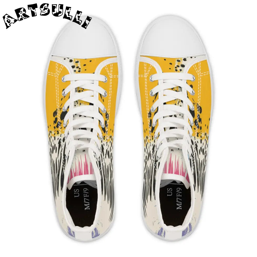 Animal Print Women’s High Top Breathable Polyester Canvas Sneakers, Artsulli - Art is Long, Life is Short, Shoes, , , , , , , 