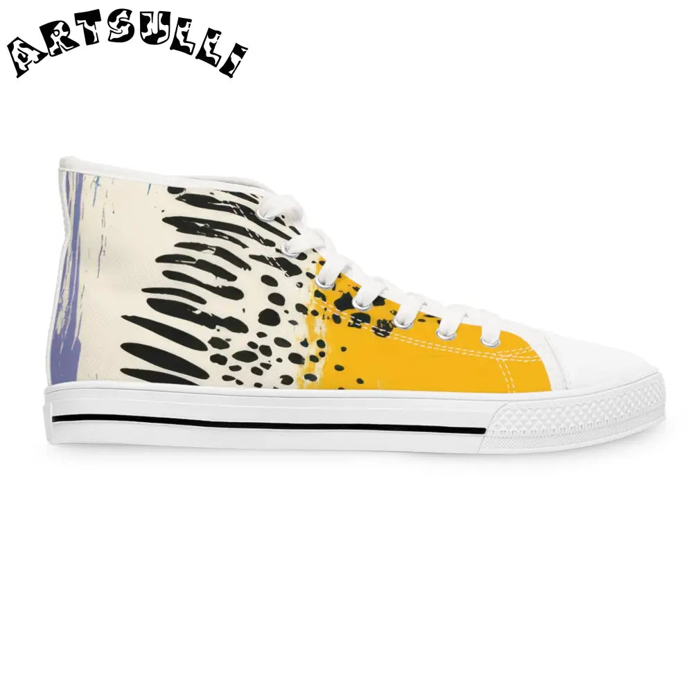 Animal Print Women’s High Top Breathable Polyester Canvas Sneakers, Artsulli - Art is Long, Life is Short, Shoes, , , , , , , 