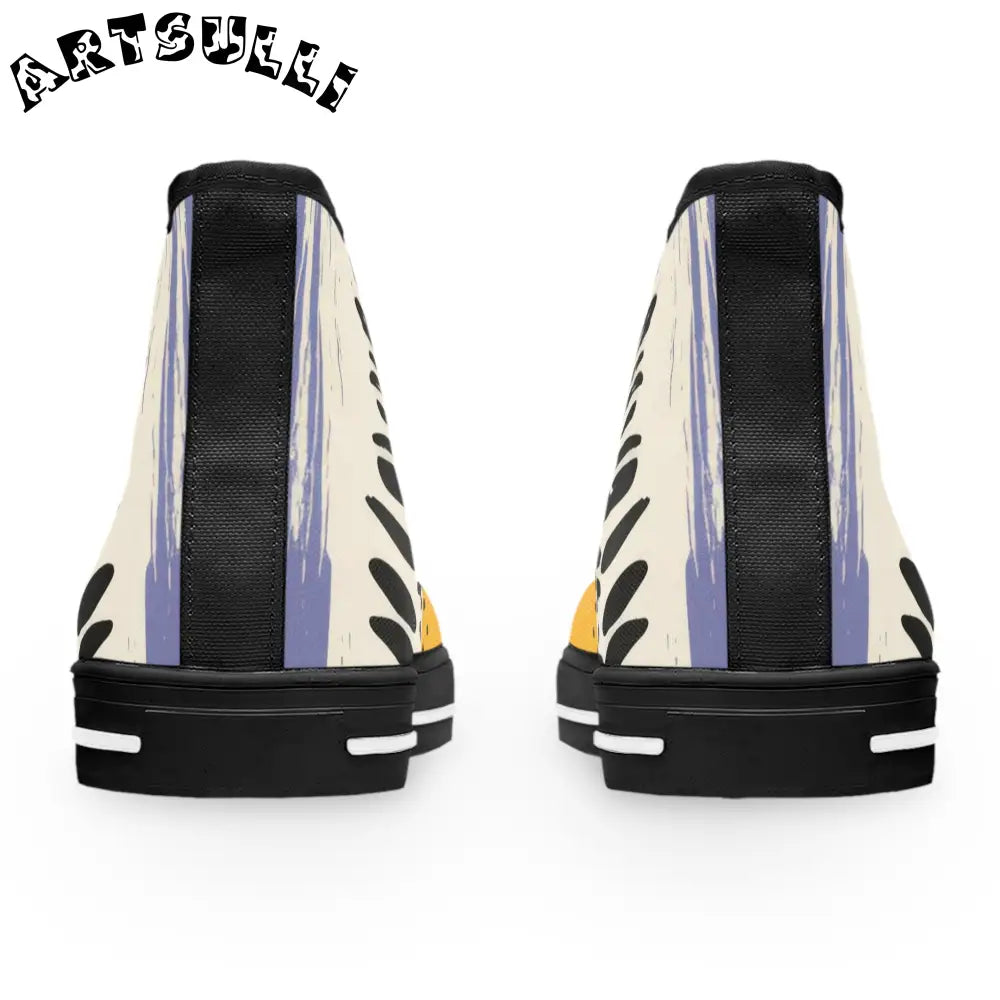 Animal Print Women’s High Top Breathable Polyester Canvas Sneakers, Artsulli - Art is Long, Life is Short, Shoes, , , , , , , 