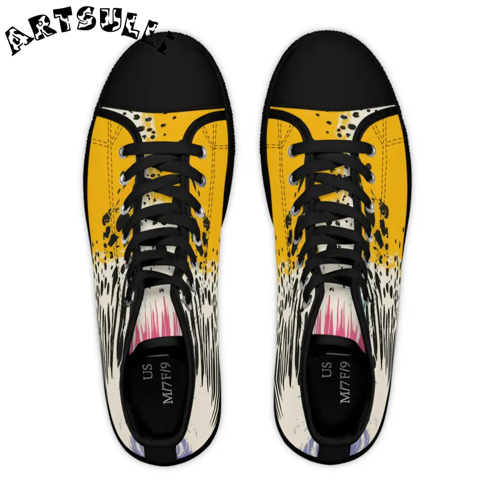 Animal Print Women’s High Top Breathable Polyester Canvas Sneakers, Artsulli - Art is Long, Life is Short, Shoes, , , , , , , 