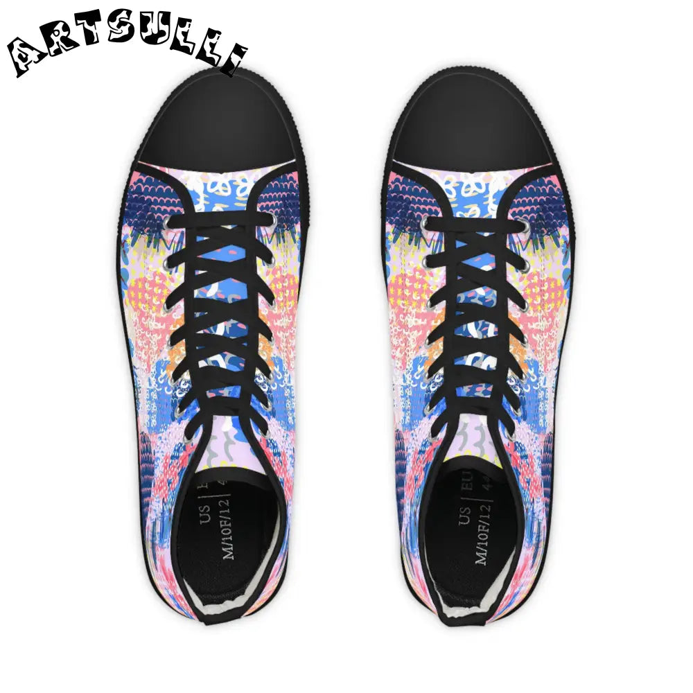 Art Print Breathable Polyester Canvas Sneakers Featuring PU Leather, Artsulli - Art is Long, Life is Short, Shoes, , , , , , , 