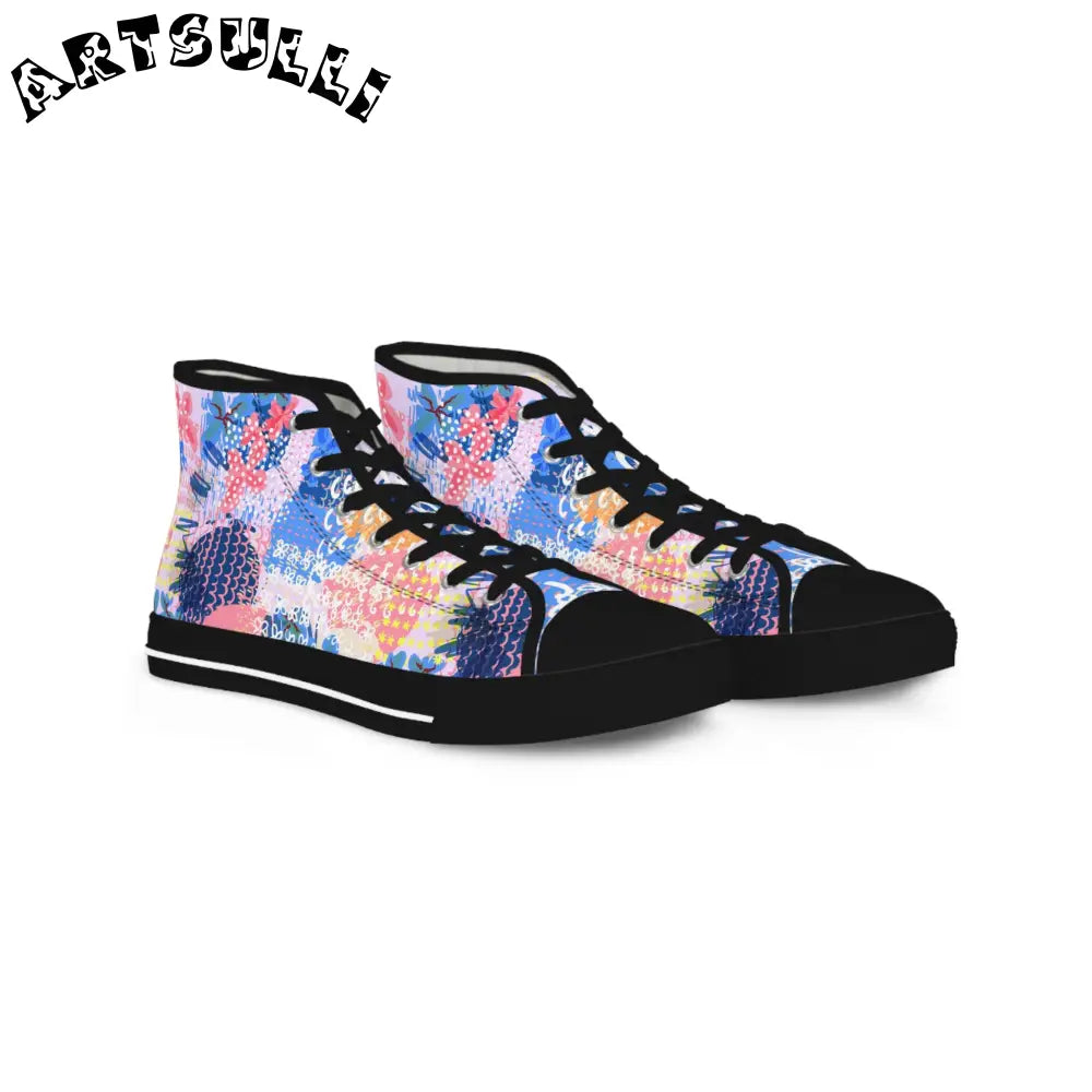 Art Print Breathable Polyester Canvas Sneakers Featuring PU Leather, Artsulli - Art is Long, Life is Short, Shoes, Size, US 5, Color, Black sole, , , 26198239084459919887