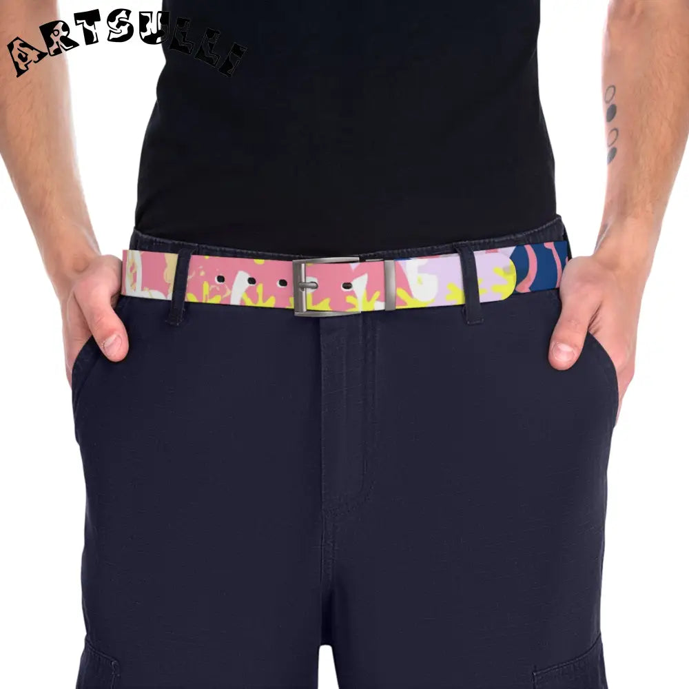 Art Printed Belt with a Fit Ensuring Bespoke Feel, Artsulli - Art is Long, Life is Short, Accessories, , , , , , , 