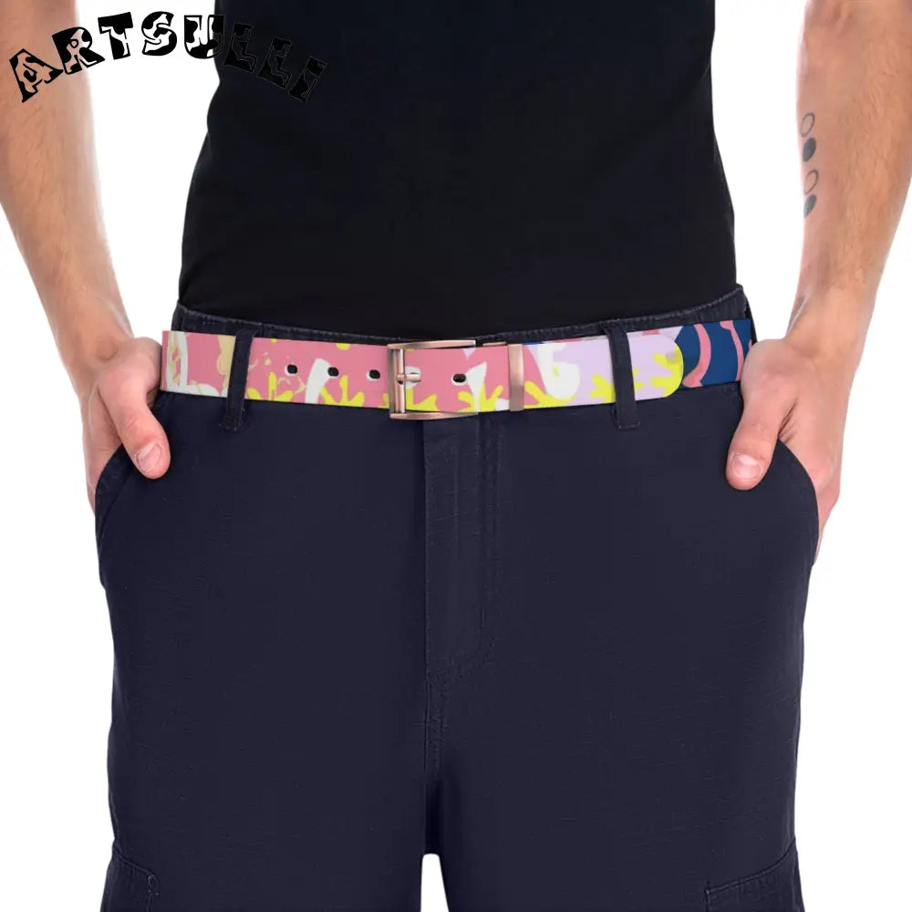 Art Printed Belt with a Fit Ensuring Bespoke Feel, Artsulli - Art is Long, Life is Short, Accessories, , , , , , , 