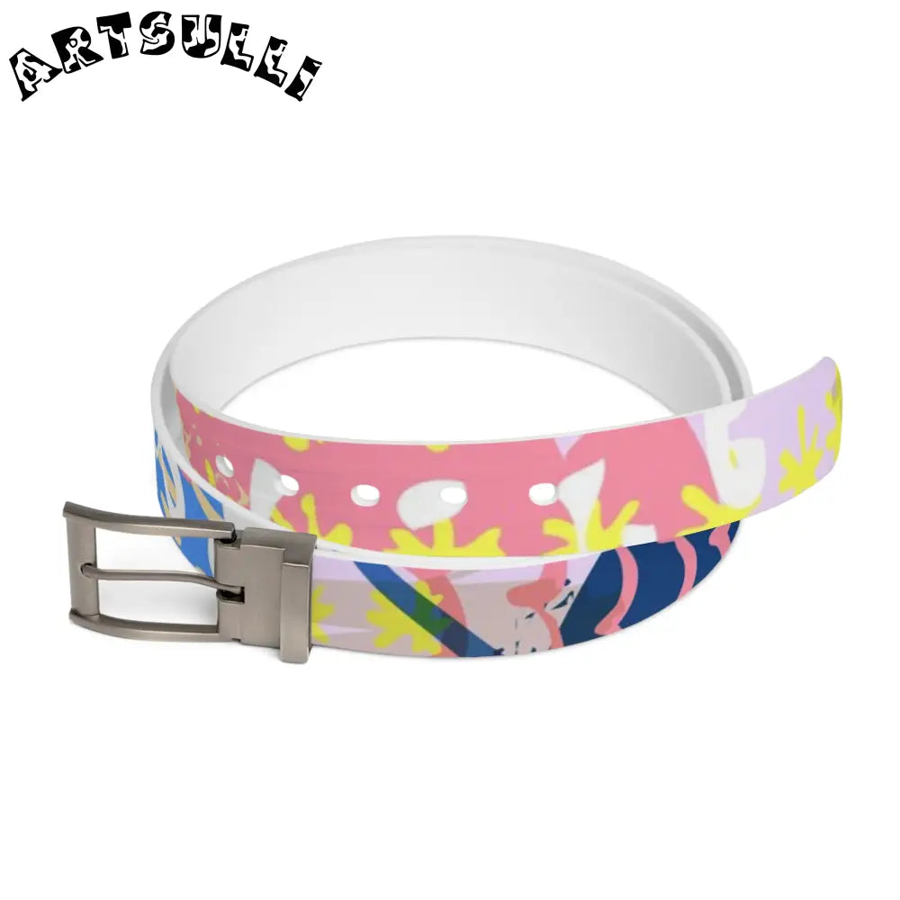 Art Printed Belt with a Fit Ensuring Bespoke Feel, Artsulli - Art is Long, Life is Short, Accessories, Material, Gun Metal, Size, 50'', , , 64140286527241467842
