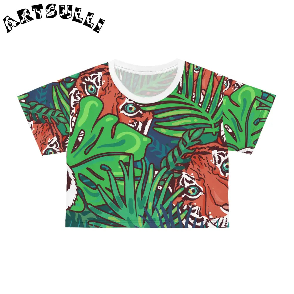Art Printed Crop Tee in Muted Pastel Colors, Artsulli - Art is Long, Life is Short, All Over Prints, Color, Black stitching, Size, XS, , , 14275455085385