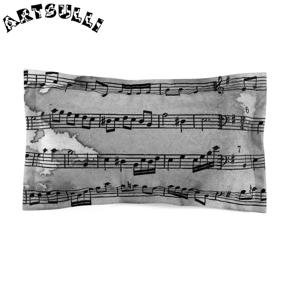 Art Printed Musical Notes Pillow Sham, Artsulli - Art is Long, Life is Short, Home Decor, Size, King, , , , , 27514629568862010613
